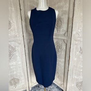 Karen Millen Navy Sleeveless Pencil Dress - Size 8US